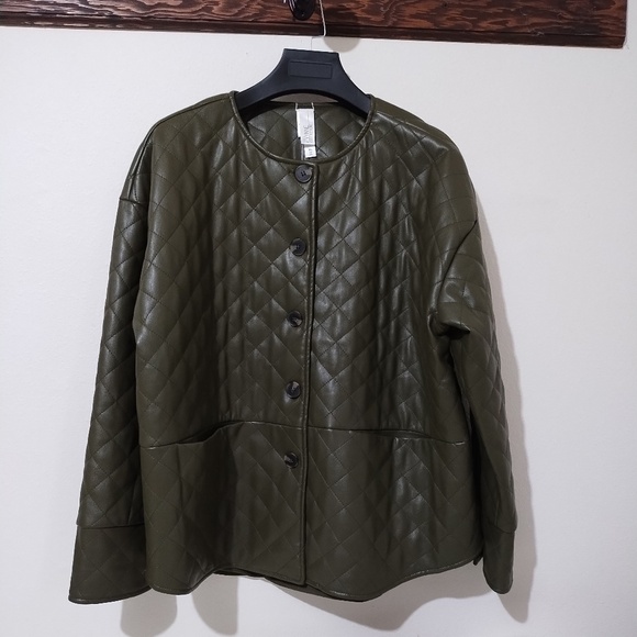 Wynne Collection Faux Leather Jacket Size XL - Picture 3 of 7